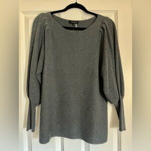 NWT 1.STATE Gray Blouson Sleeve Sweater